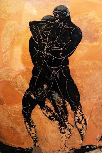751b2 Erétrie, vase de vainqueur jeux panathénaïques (36