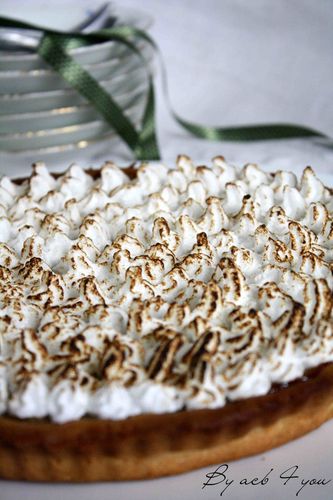 tarte meringuée rhubarbe a