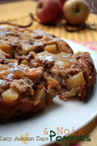 gateau pomme noix a