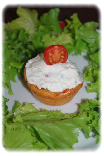 Cupcake tomate mozzarella