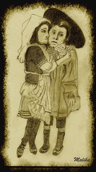 Encore un bisou dessin au crayon