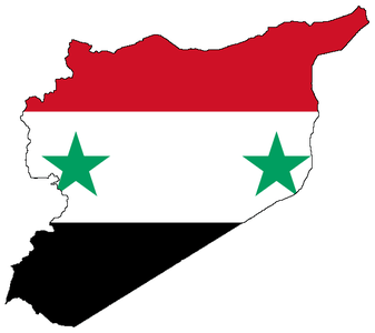 Flag-map of Syria