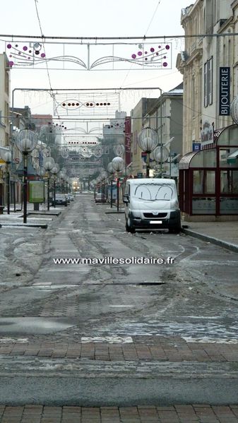 Neige la Roche sur Yon 20 janvier 2013 rue clémenceau
