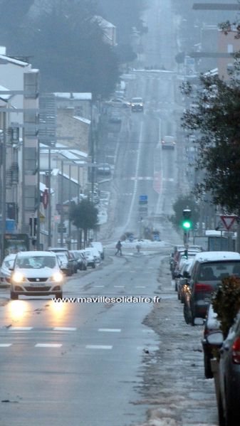 Neige la Roche sur Yon 20 janvier 2013 rue Joffre