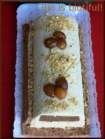 Bûche chocolat blanc - mirabelle 3