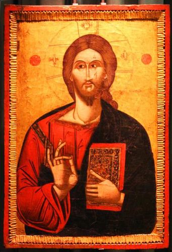 668g2 Ioannina, musée byzantin, Christ Pantocrator, 17e si