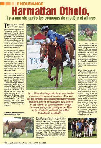 endurance article Les cahiers CHEVAL ARABE