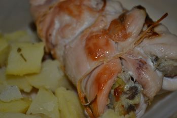 paupilette poulet jambon champi