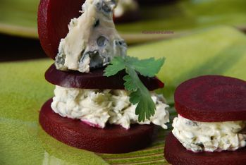 Bouchées fromagères de betteraves rouges