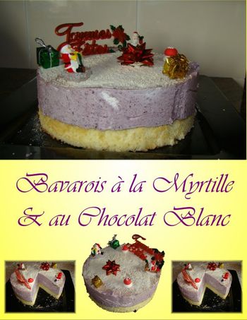 Bavarois Myrtille - Chocolat Blanc Affichage Web grand form