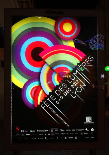 Fête des Lumières 2012 panneau affiche