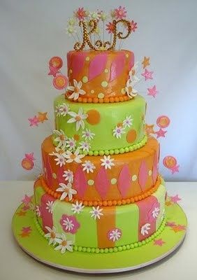 gateau vert orange