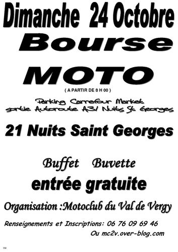 Affiche Bourse Moto 24-10-2010