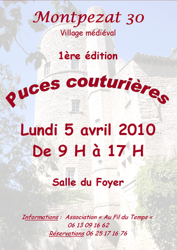 Affiche Puces couturi-res