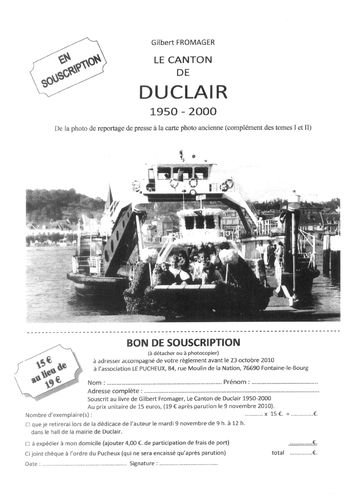Canton Duclair G Fromager souscription