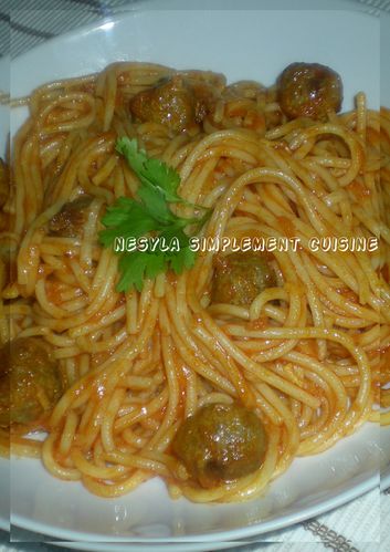 spaghetti aux boulettes3