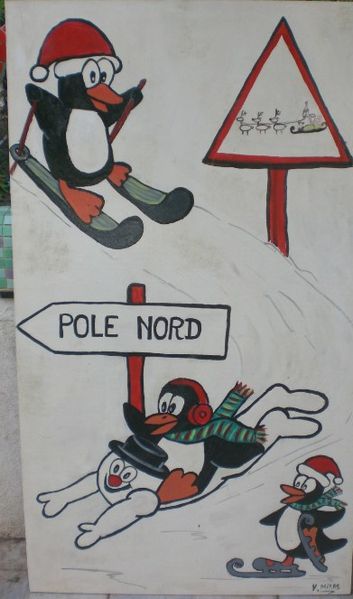 pinguin/pingouin/ noel / christmas/traineau/bohomme de neige/ski/igloo