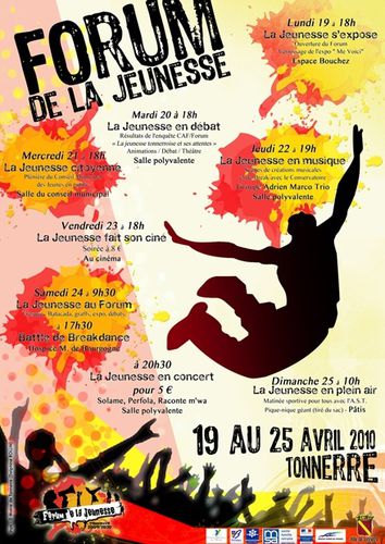 Affiche Forum Jeunesse Tonnerre