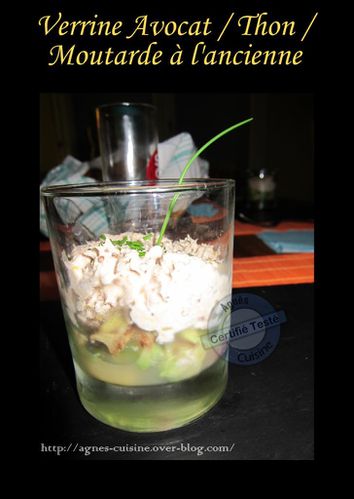 verrine avocat thon moutarde