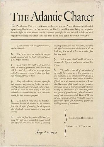 Charte De L Atlantique 1941