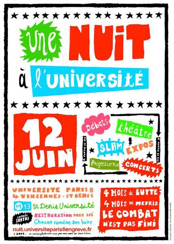Projection à la nuit des université paris 8