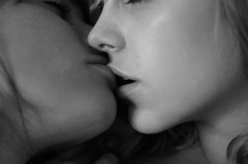 Sensual Lesbian Kiss 76