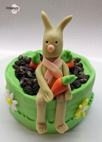 Mini lapin à mettre dans le panier | décoration de gâteau