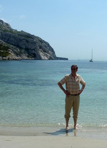 Sormiou Philippe les pieds dans l'eau