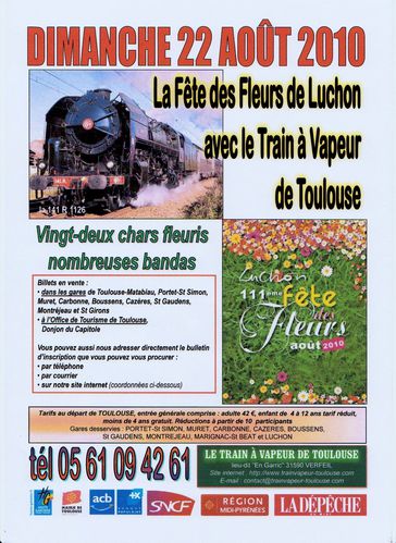Fête des fleurs Luchon départ Toulouse