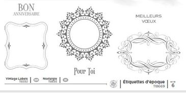 Tampons Etiquettes d'époque 118669