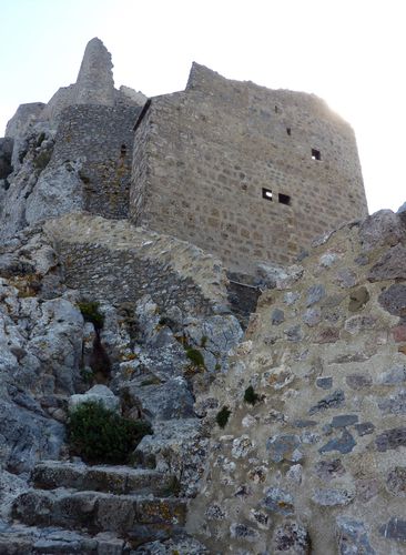 Quéribus Montée d'escalier