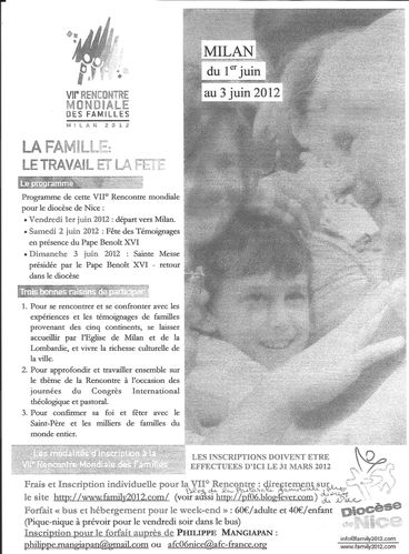 Vii rencontre mondiale des familles