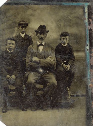 ferrotypes portrait famille 1860 Anonyme