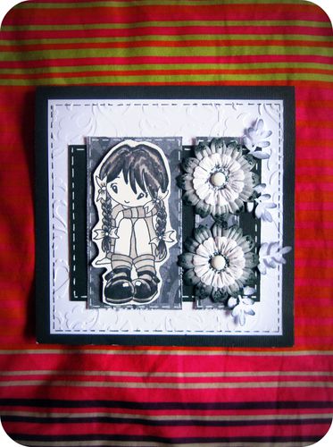 Scrap'Inès Carte et tamponnages reçus de Mél