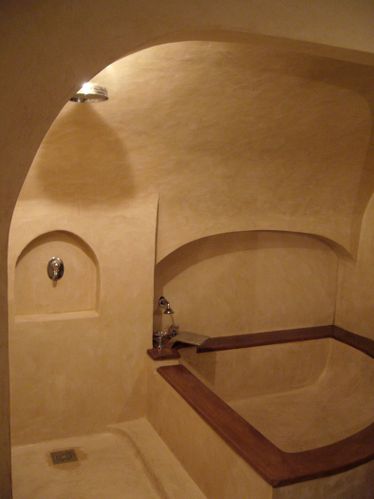 Baignoire et douche en béton ciré megamorphose stylisme d'habitat Baignoires Beton désign