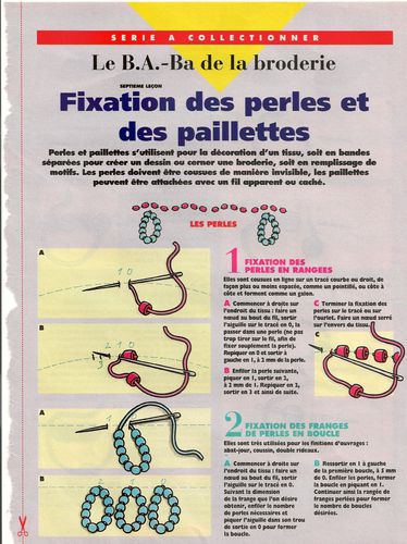 comment coudre des perles et paillettes