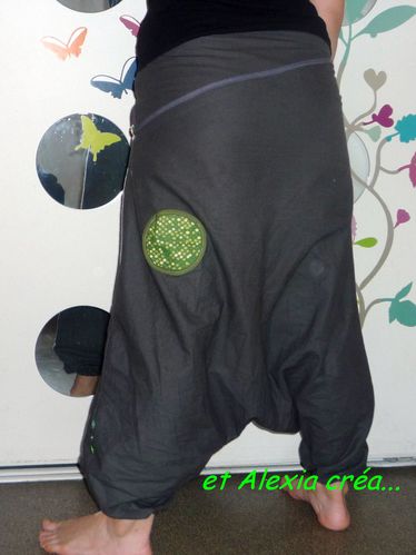 sarouel gris vert dos