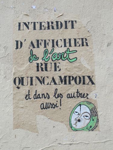 street-art Quincampoix interdit afficher