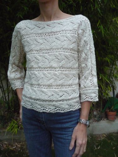 Pull manches trois quart Bergère de France