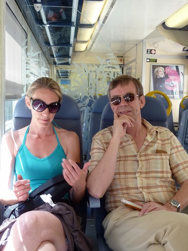 Train Philippe et Christelle dans le wagon