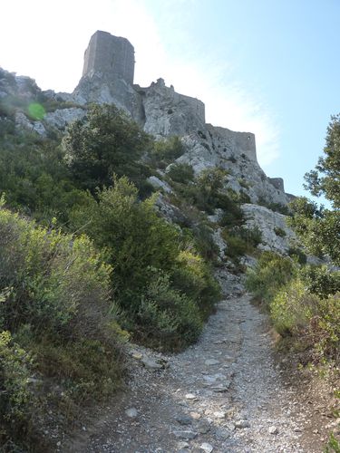 Quéribus Montée sentier