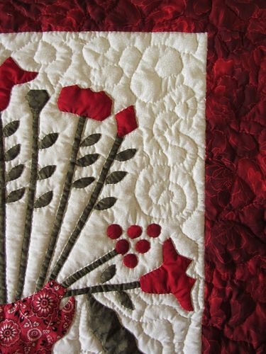 mon bouquet rouge quilting