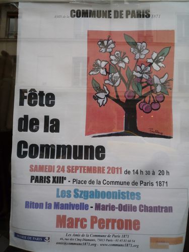 Affiche Fête de la Commune 24 septembre