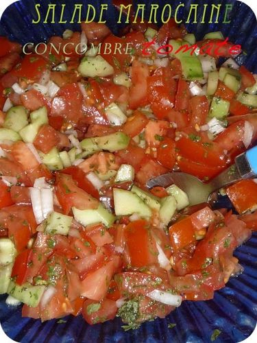 Salade marocaine tomate concombre