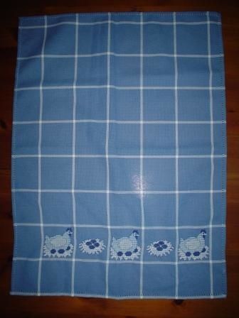 Strofinaccio blu-bianco