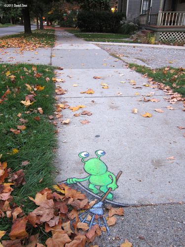 lazy leafraker by david zinn