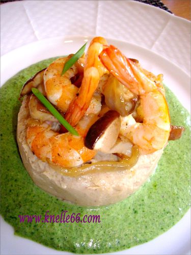 Gambas à la purée de châtaignes 2