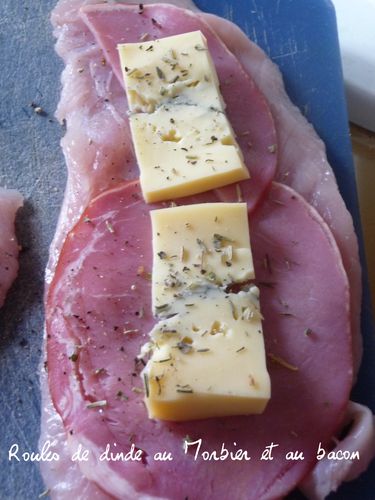 Roulés de dinde au Morbier et bacon