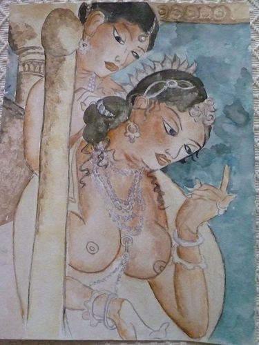 copie fresque d'Ajanta (Inde)