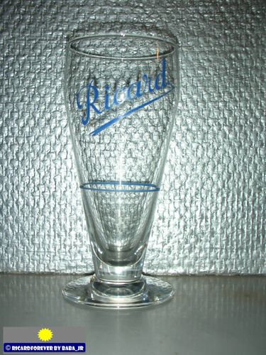 Verre Tulipe Bleu Une Ligne de Dose